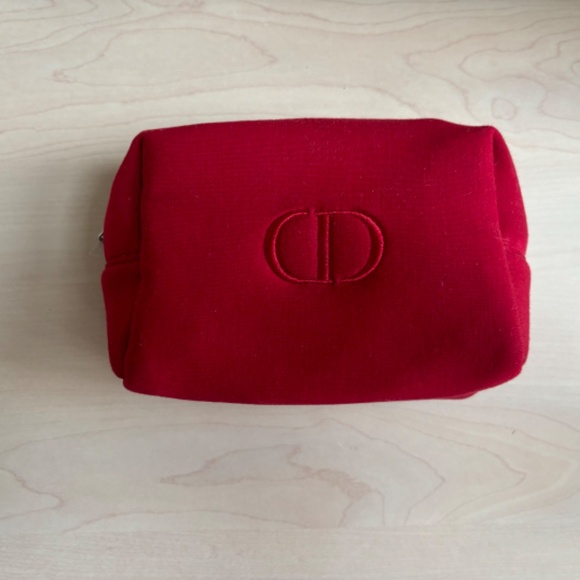 New Dior Red Cosmetic Pouch - Picture 1 of 5